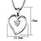 Chain Necklace 3W797 Rhodium Brass Chain Pendant with AAA Grade CZ