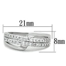 Cute Rings 3W798 Rhodium Brass Ring with AAA Grade CZ