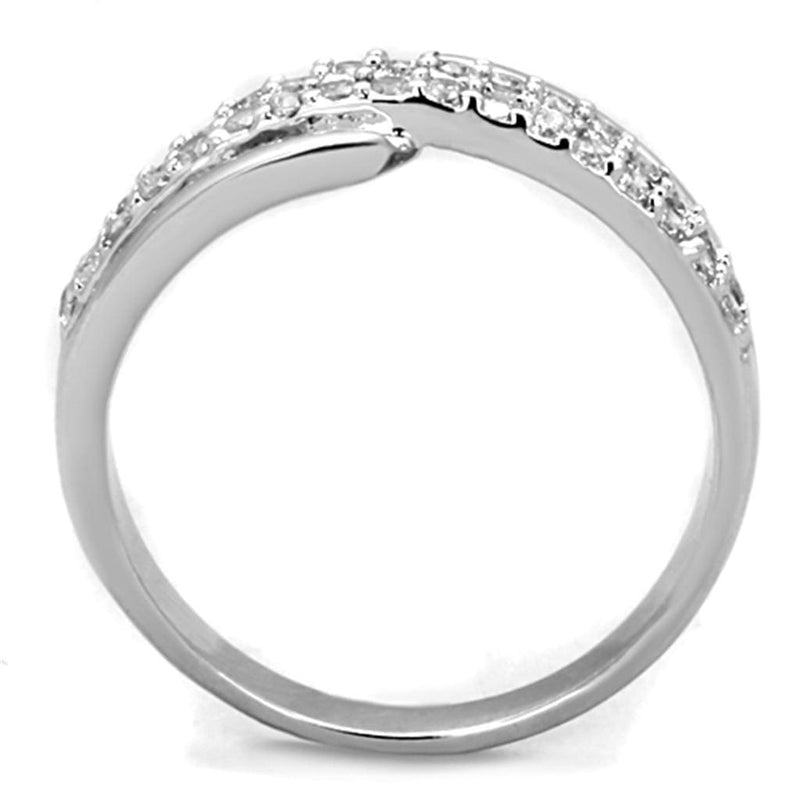 Cute Rings 3W798 Rhodium Brass Ring with AAA Grade CZ