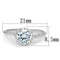 Cute Rings 3W801 Rhodium Brass Ring with AAA Grade CZ