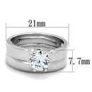 Cute Rings 3W805 Rhodium Brass Ring with AAA Grade CZ