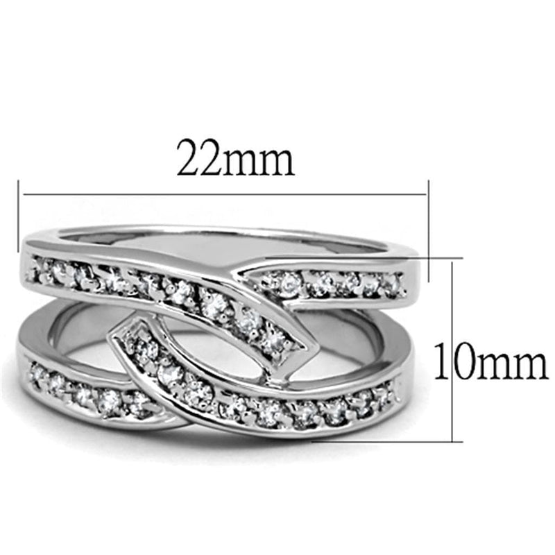 Cute Rings 3W806 Rhodium Brass Ring with AAA Grade CZ