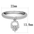 Cute Rings 3W808 Rhodium Brass Ring with AAA Grade CZ