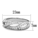 Cute Rings 3W809 Rhodium Brass Ring with AAA Grade CZ
