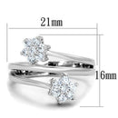 Cute Rings 3W810 Rhodium Brass Ring with AAA Grade CZ