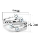 Cute Rings 3W813 Rhodium Brass Ring with AAA Grade CZ