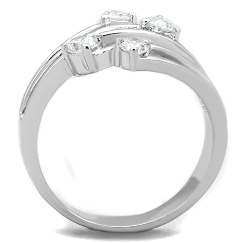 Cute Rings 3W813 Rhodium Brass Ring with AAA Grade CZ