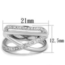 Cute Rings 3W836 Rhodium Brass Ring with AAA Grade CZ