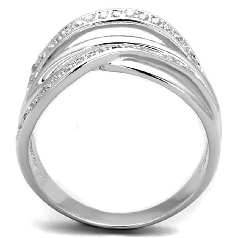 Cute Rings 3W836 Rhodium Brass Ring with AAA Grade CZ