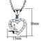 Chain Necklace 3W840 Rhodium Brass Chain Pendant with AAA Grade CZ