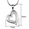 Chain Necklace 3W841 Rhodium Brass Chain Pendant with AAA Grade CZ