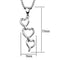 Chain Necklace 3W843 Rhodium Brass Chain Pendant with AAA Grade CZ