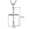 Chain Necklace 3W847 Rhodium Brass Chain Pendant