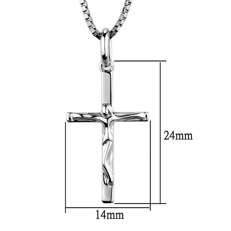 Chain Necklace 3W847 Rhodium Brass Chain Pendant