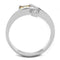 Cute Rings 3W852 Rhodium Brass Ring with AAA Grade CZ in Champagne