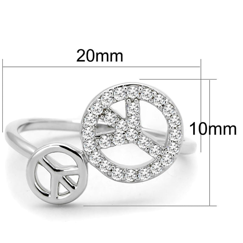 Cheap Rings For Men 3W853 Rhodium Brass Ring with AAA Grade CZ