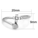 Cute Rings 3W860 Rhodium Brass Ring with AAA Grade CZ