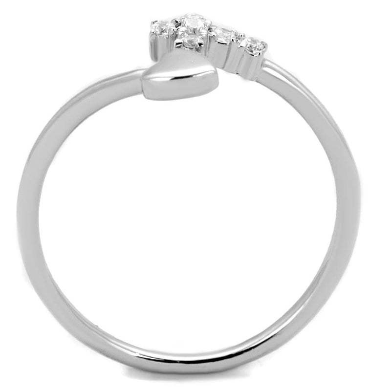 Cute Rings 3W860 Rhodium Brass Ring with AAA Grade CZ