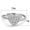 Cute Rings 3W865 Rhodium Brass Ring with AAA Grade CZ