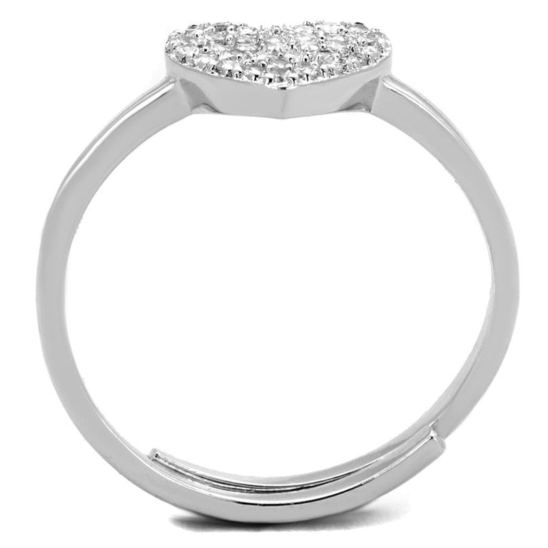 Cute Rings 3W865 Rhodium Brass Ring with AAA Grade CZ