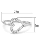 Cute Rings 3W866 Rhodium Brass Ring with AAA Grade CZ