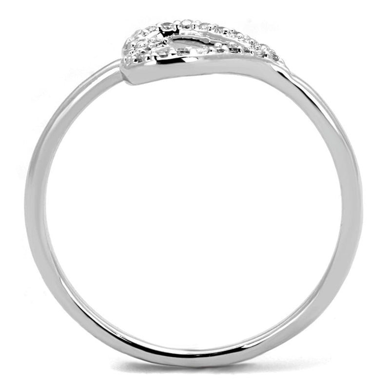 Cute Rings 3W866 Rhodium Brass Ring with AAA Grade CZ