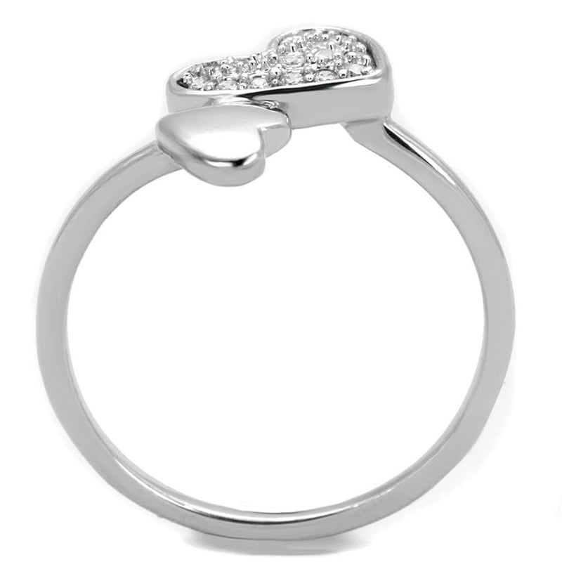 Cute Rings 3W867 Rhodium Brass Ring with AAA Grade CZ