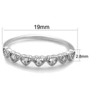 Cute Rings 3W868 Rhodium Brass Ring with AAA Grade CZ