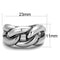 Eternity Rings 3W874 Rhodium Brass Ring