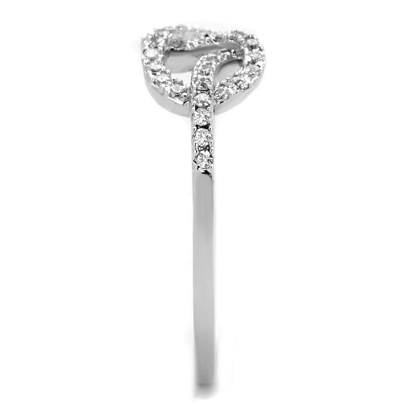 Cute Rings 3W876 Rhodium Brass Ring with AAA Grade CZ
