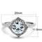 Cute Rings 3W877 Rhodium Brass Ring with AAA Grade CZ