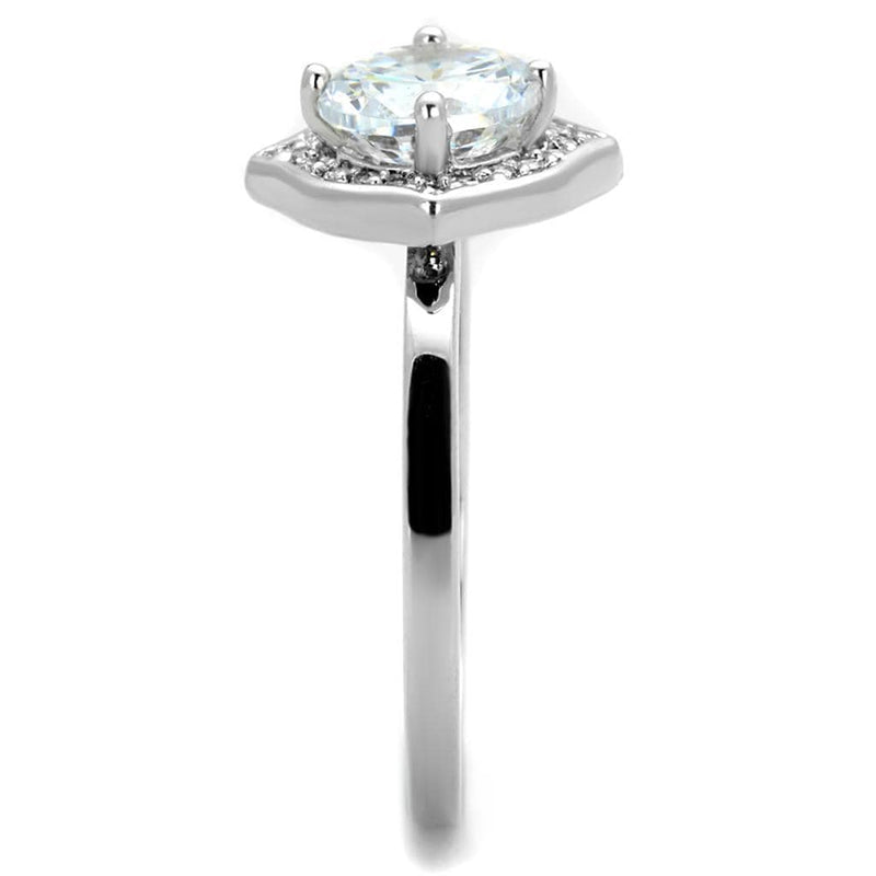 Cute Rings 3W877 Rhodium Brass Ring with AAA Grade CZ
