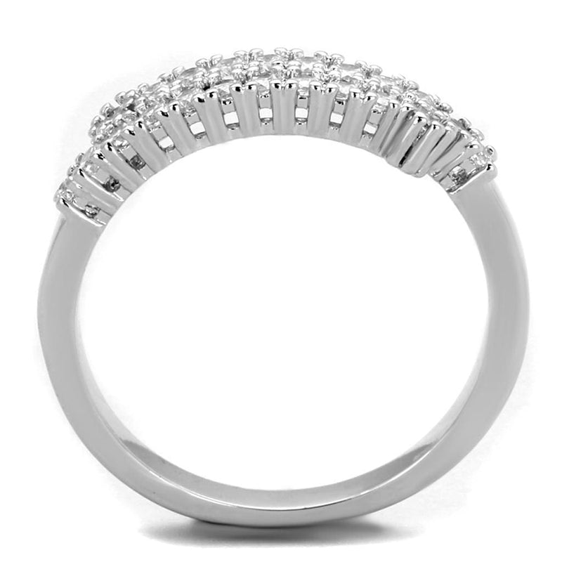 Cute Rings 3W879 Rhodium Brass Ring with AAA Grade CZ