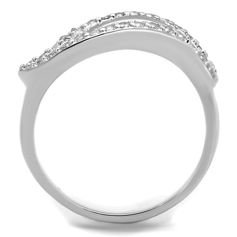 Cute Rings 3W881 Rhodium Brass Ring with AAA Grade CZ