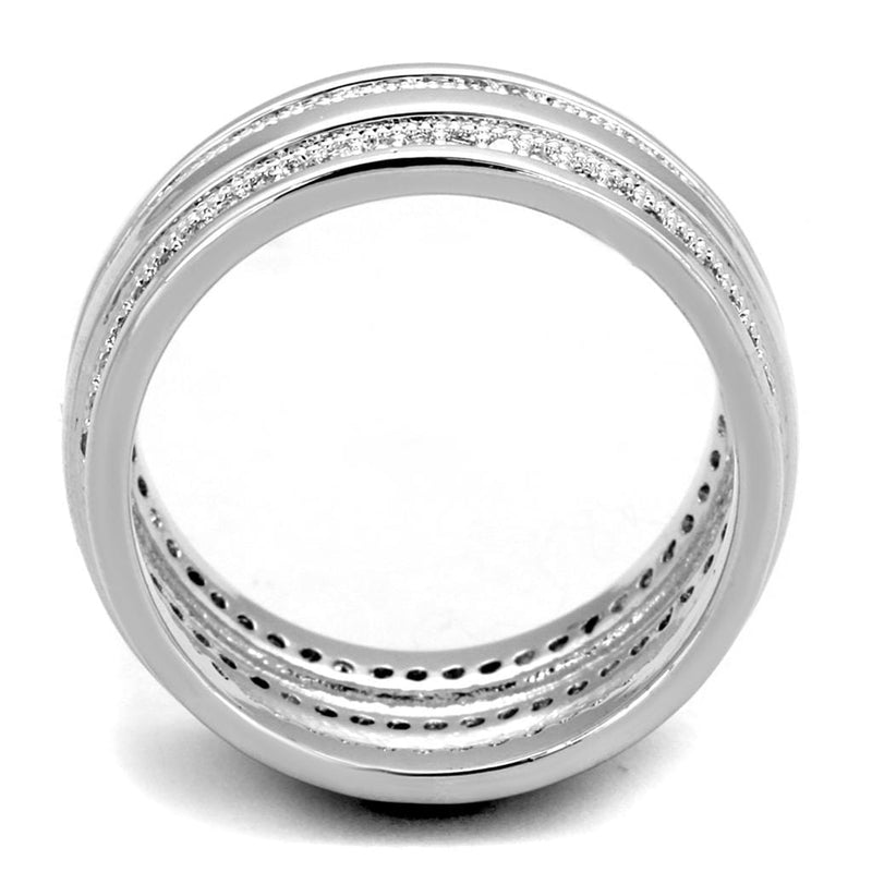 Cute Rings 3W884 Rhodium Brass Ring with AAA Grade CZ