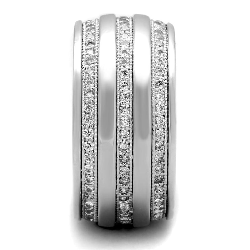 Cute Rings 3W884 Rhodium Brass Ring with AAA Grade CZ