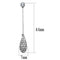 Crystal Drop Earrings 3W898 Rhodium Brass Earrings with Top Grade Crystal