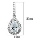 Christmas Earrings 3W903 Rhodium Brass Earrings with AAA Grade CZ