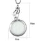 Chain Pendants 3W914 Rhodium Brass Magnifier pendant with Crystal