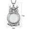 Chain Pendants 3W919 Rhodium Brass Magnifier pendant with Crystal