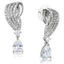 Costume Jewelry 3W924 Rhodium Brass Jewelry Sets with AAA Grade CZ