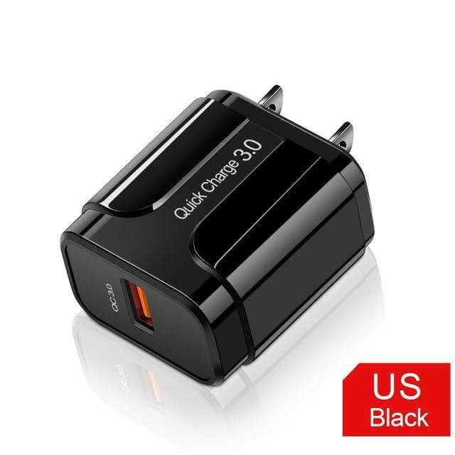 3A Quick Charge 3.0 USB Charger EU Wall Mobile Phone Charger Adapter for iPhone X MAX 7 8 QC3.0 Fast Charging for Samsung Xiaomi AExp