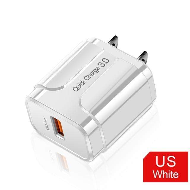 3A Quick Charge 3.0 USB Charger EU Wall Mobile Phone Charger Adapter for iPhone X MAX 7 8 QC3.0 Fast Charging for Samsung Xiaomi AExp