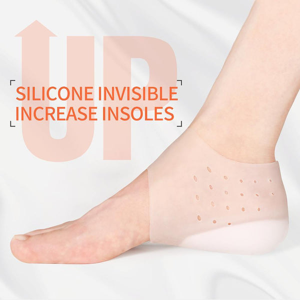 3ANGNI Invisible Height Increase Insoles Women Men Heel Pads Silicone Gel Lift Insole Dress In Socks Cracked Foot Skin Care Tool AExp