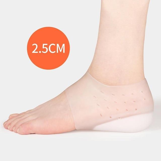 3ANGNI Invisible Height Increase Insoles Women Men Heel Pads Silicone Gel Lift Insole Dress In Socks Cracked Foot Skin Care Tool AExp