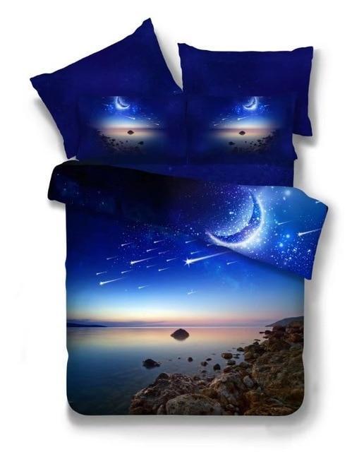 3d Galaxy Duvet Cover Set Single double Twin/Queen 2pcs/3pcs/4pcs bedding sets Universe Outer Space Themed Bed Linen-xk015-Twin 2pcs-JadeMoghul Inc.
