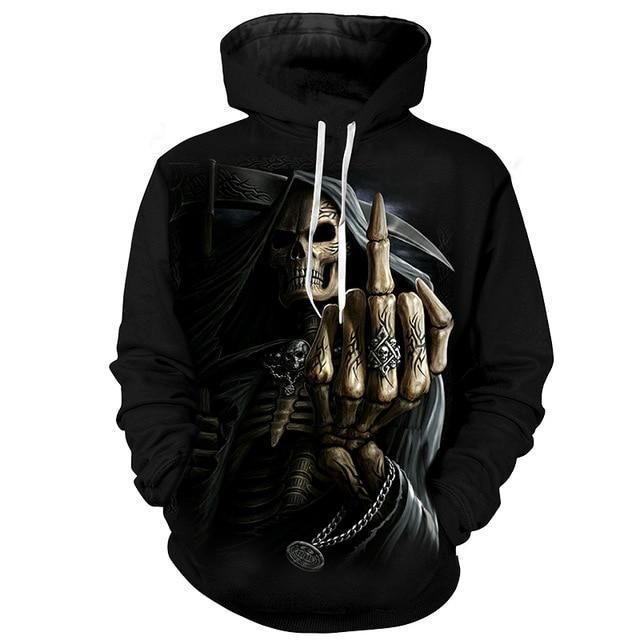 3D Men Hoodie - Cool Fashion Skull Hand Sweatshirt-long sleeve t shirt-L-JadeMoghul Inc.