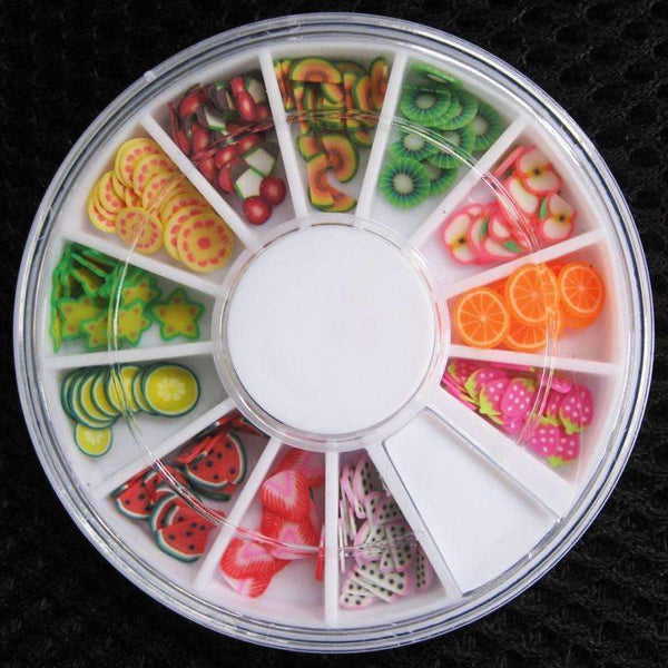 3D Polymer Clay Tiny Fimo Fruit slices Wheel Nail Art DIY Designs Wheel Nail Art Decorations Wholesale--JadeMoghul Inc.