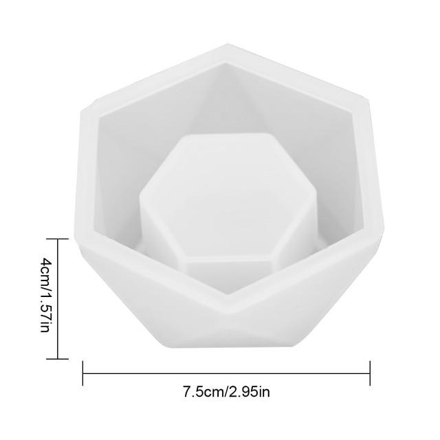 3D Silicone Molds for Epoxy Resin Succulent Flower Pot Concrete Cement Clay Mold Silicone Resin Mold Candle Soap Making Mould AExp
