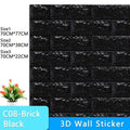 3D Wallpaper DIY Brick stone pattern Self-Adhesive Waterproof Wall Stickers 70cm*77cm floral prints 3D Wall Sticker for home JadeMoghul Inc. 